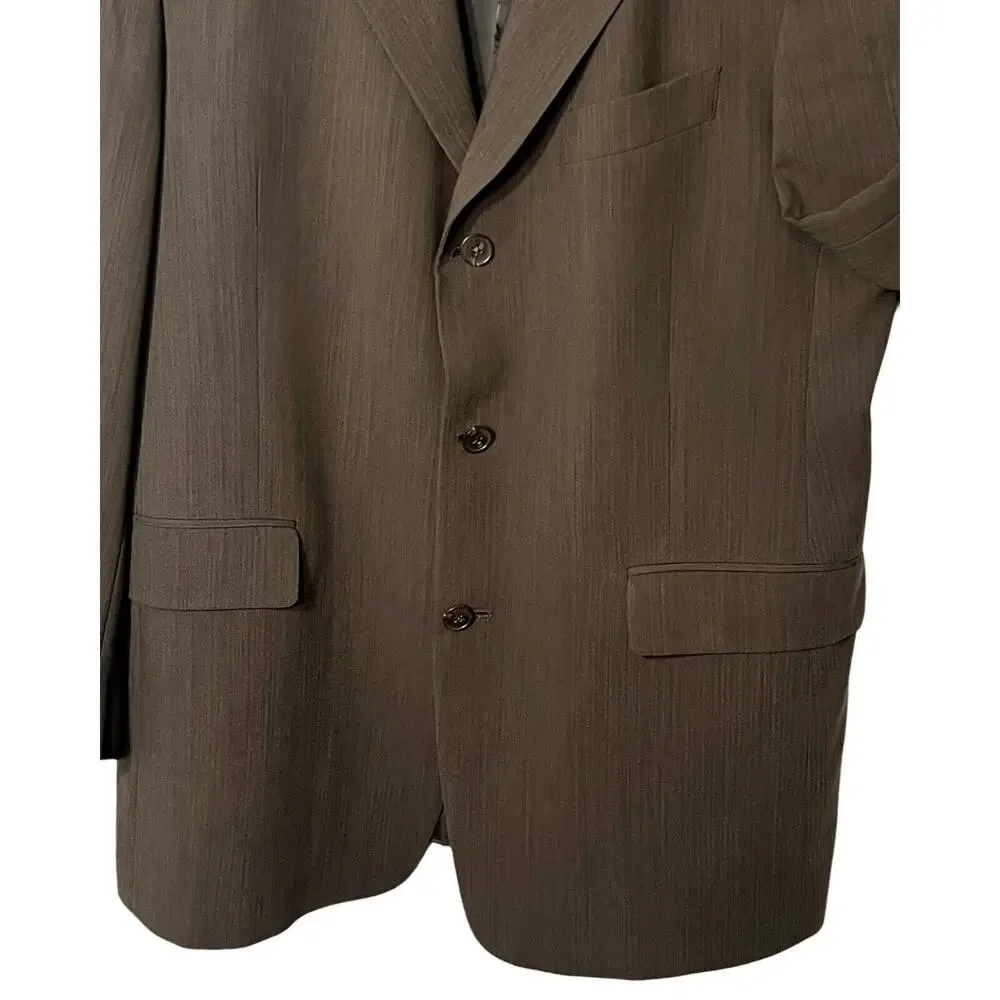 Vintage Hart Schaffner Marx Blazer Mens 40S Brown Wool Made in USA Classic Prof